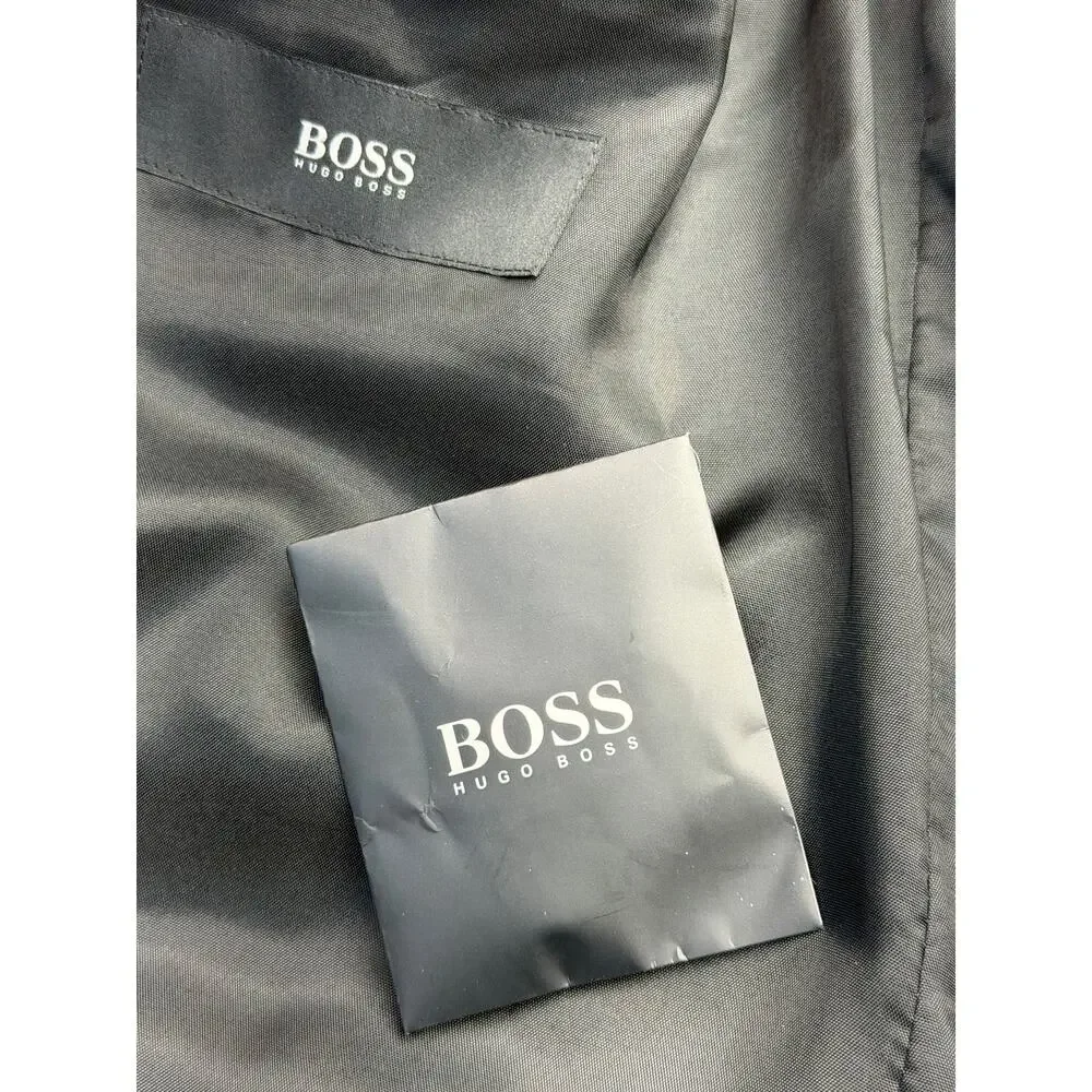 BOSS Hugo Boss Blazer 42R Gray 100% Virgin Wool Two Button NWT